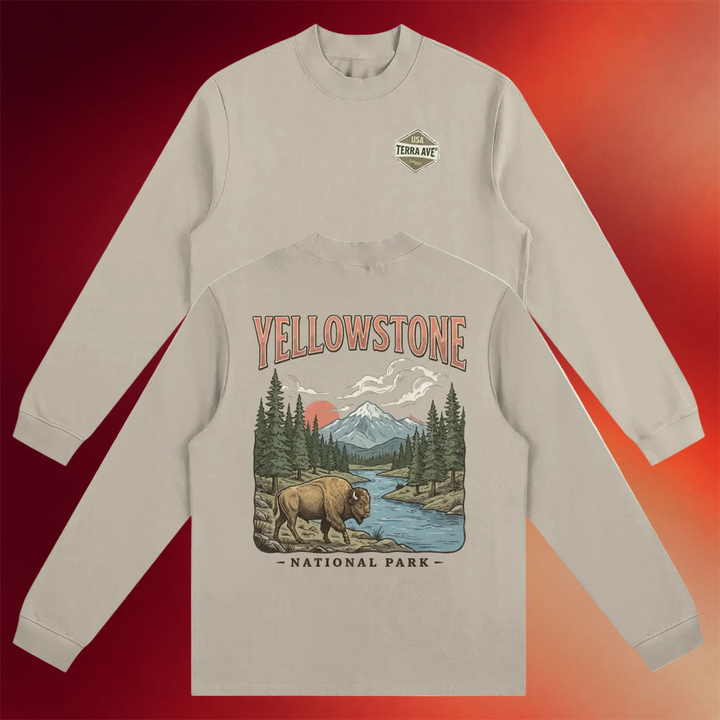 Terra Ave Merch 2026 Yellowstone National Park Long Sleeve Shirt Gifts Ideas For Friends