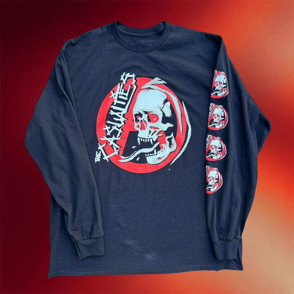 The Casualties Merch Reaper Stencil Long Sleeve Shirt Gift Ideas For Rock Lovers