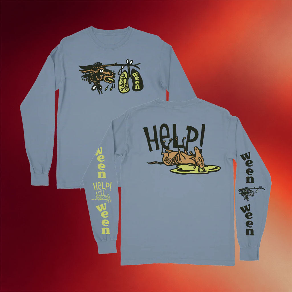 Ween Merch 2026 Help Long Sleeve Shirt Ween Band Shirts Gifts For Rock Lovers