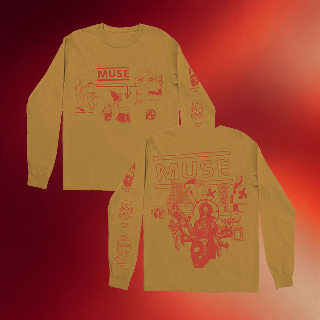 Muse Merch 2026 Sketches Of Symmetry Long Sleeve T-Shirt Gifts For Father's Day From Wife