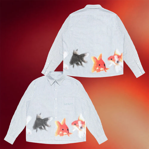 Vandythepink Merch 2026 Goldfish Button Up Long Sleeve Shirt Gifts For Friends