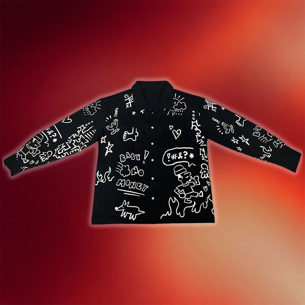 BbnoS Merch 2026 BbnoS Long Sleeve Button Up Shirt Gifts For Rap Lovers