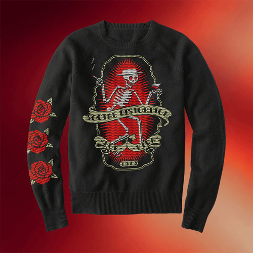 Social Distortion Merch 2026 Por Vida Skelly Sweater Gift Ideas For Music Lovers