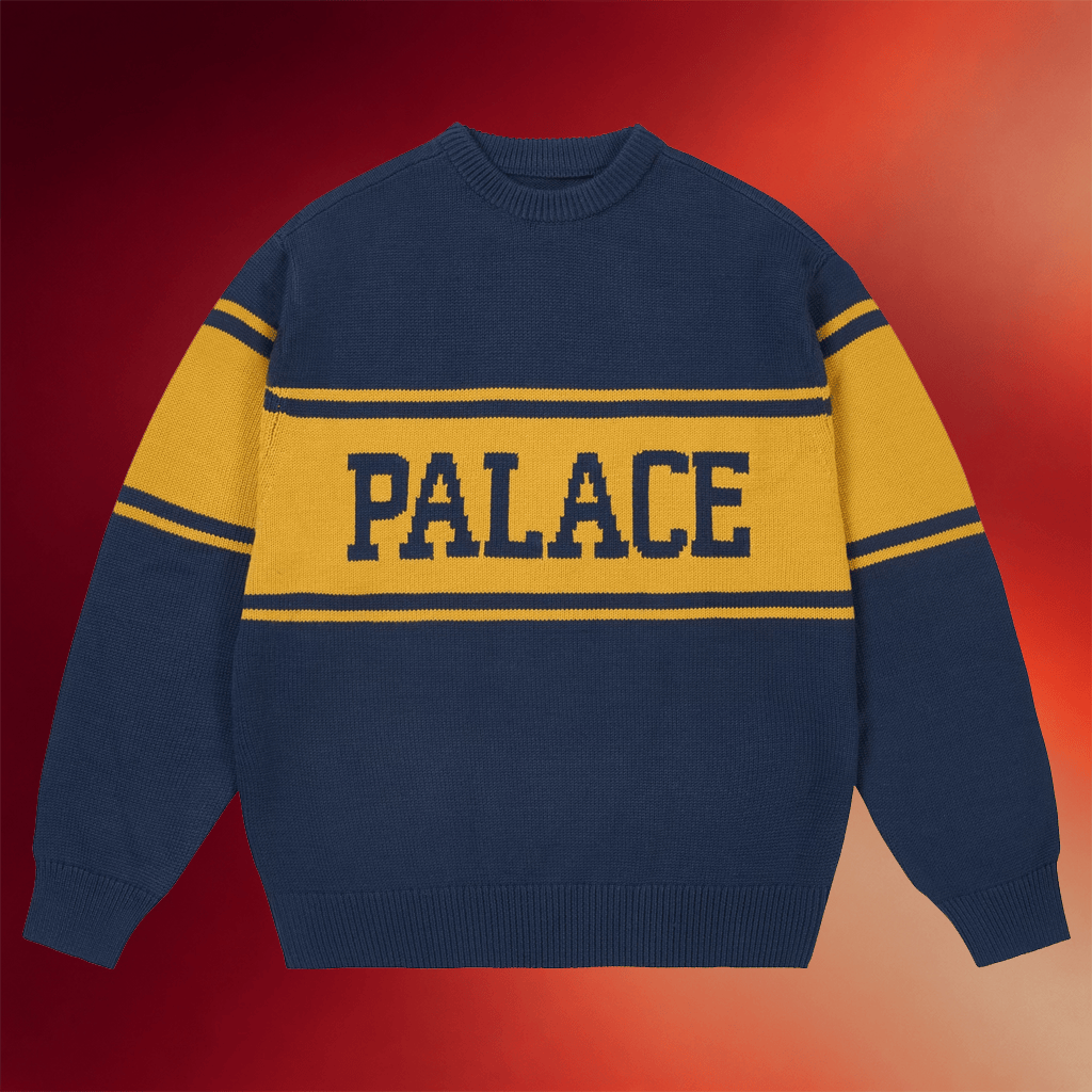 Palace Skateboards Merch 2026 College Stripe Sweater Gifts Ideas For Friends