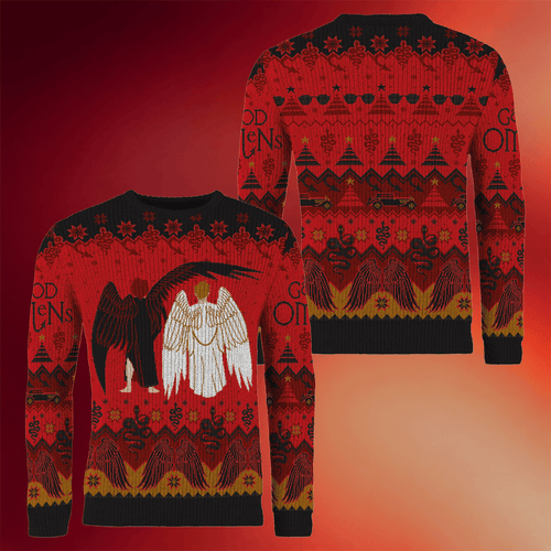 Good Omens Merch 2026 Crowley Christmas Sweater Good Omens Movie Jumper Gifts For Brothers