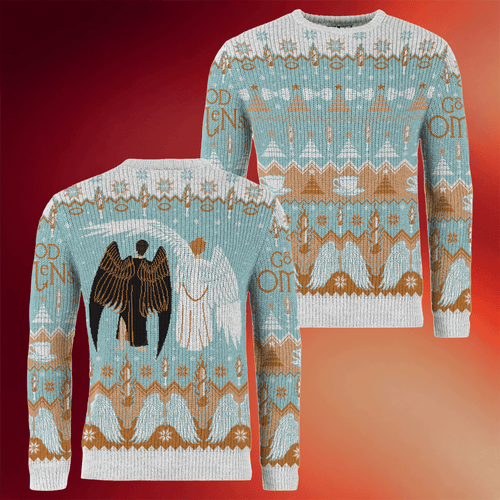 Good Omens Merch 2026 Aziraphale Christmas Sweater Good Omens Xmas Jumper Gifts For Fans