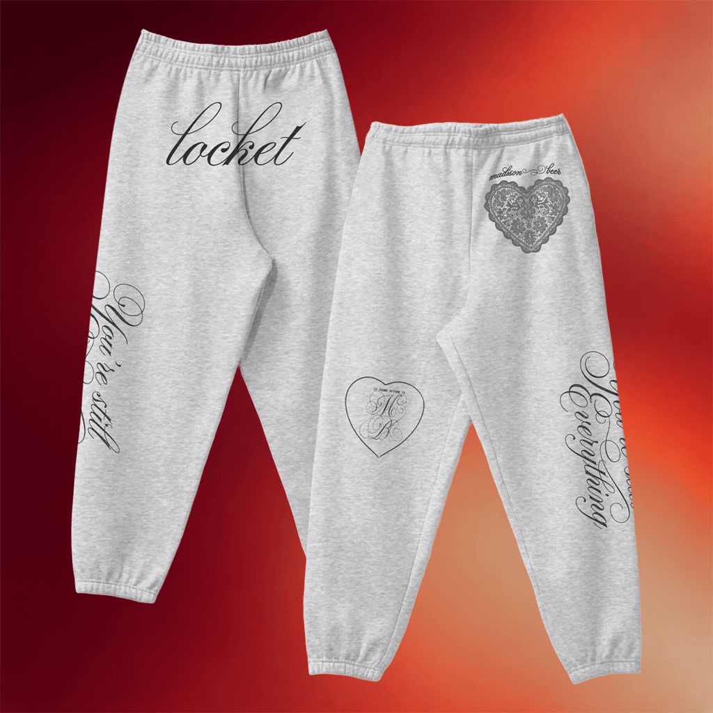 Madison Beer Merch 2026 Locket Script Sweatpants Madison Beer Sweatpants Gifts For Music Lovers