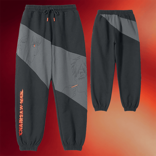 Chainsaw Man Merch Chainsaw Man X Graniph Denji And Makima Sweatpants Presents For Anime Lovers