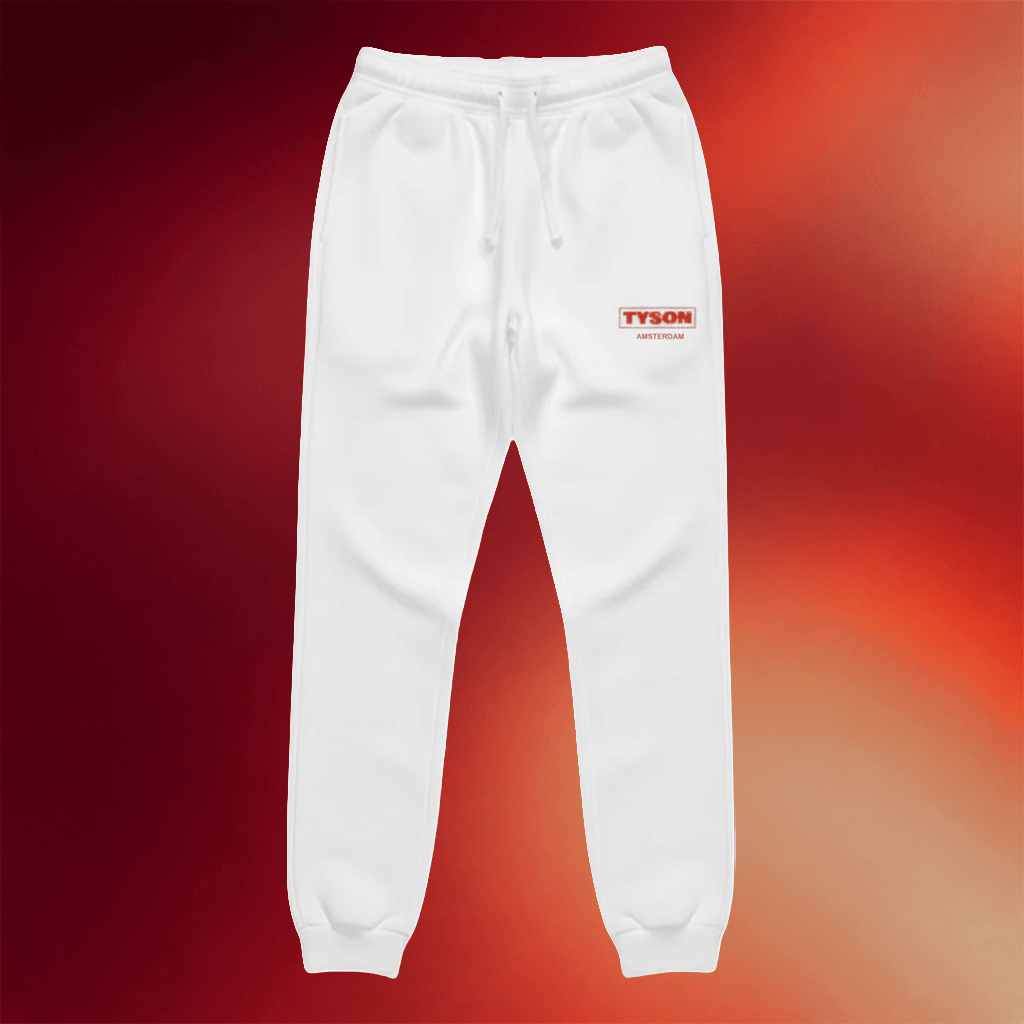 Tyson 20 Merch 2026 Tyson 20 Amsterdam Sweatpants White Birthday Gifts For Husband