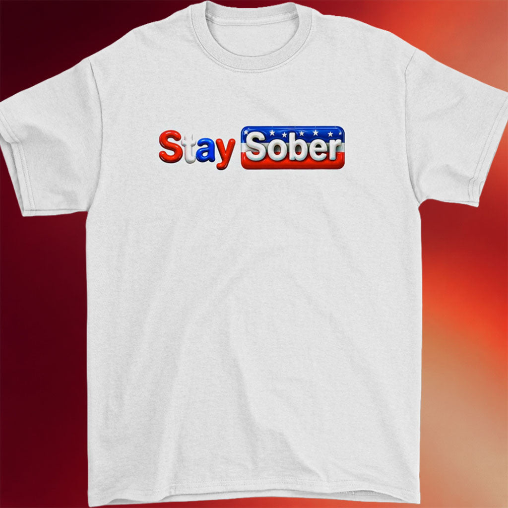 D'Aydrian Harding Merch 2026 Stay Sober America White T-Shirt Unique Gift For Friends