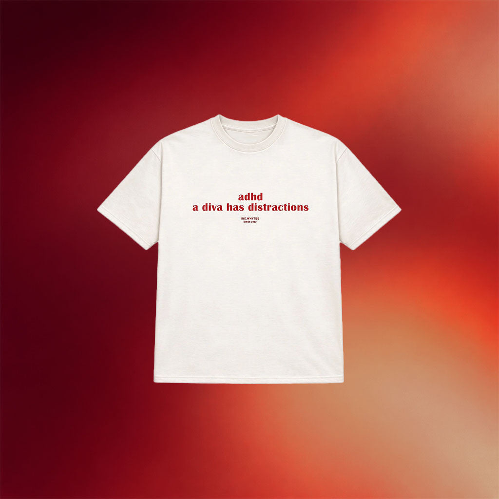 Whyteeindia Merch 2026 ADHD T-Shirt A Diva Has Distractions Shirt Best Gift For Friends