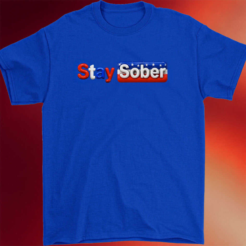 D'Aydrian Harding Merch 2026 Stay Sober America Blue T-Shirt Gift Ideas For Him