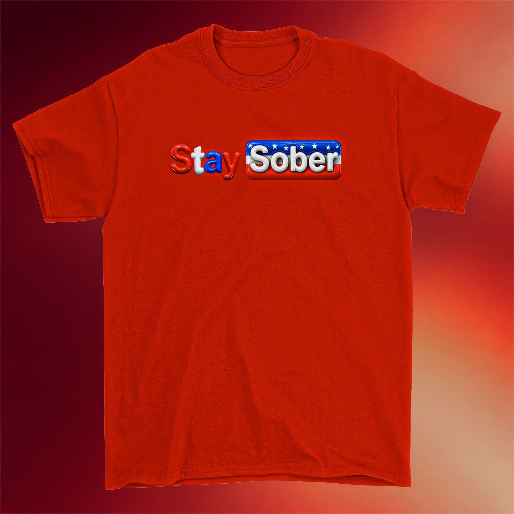 D'Aydrian Harding Merch 2026 Stay Sober America Red T-Shirt Gift Ideas For Him