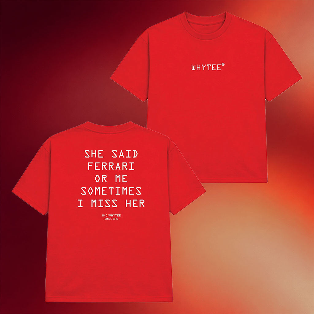 Whyteeindia Merch 2026 Ferrari Or Her T-Shirt Funny Shirts Gift For Car Enthusiast