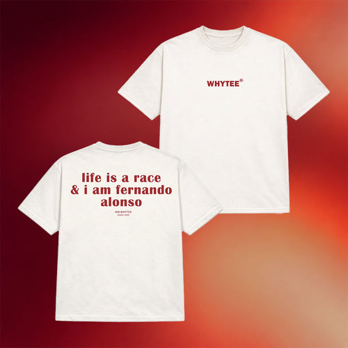 Whyteeindia Merch 2026 Life Is A Race And I Am Fernando Alonso T-Shirt Gift For F1 Racing Fans