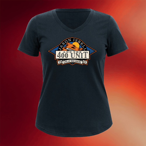 Jason Isbell Merch Jason Isbell And The 400 Unit 2026 Red Rocks V-Neck Shirt Gift For Her