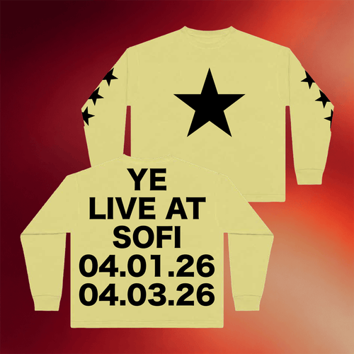 Kanye West Merch 2026 YE Live At Sofi Long Sleeve Shirt YE Bully Merch Gifts For Hip Hop Fans