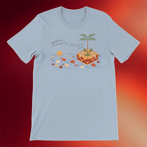 Try Guys Merch 2026 Lasagna Island T-Shirt Funny Italian Food Shirt Present For BFF