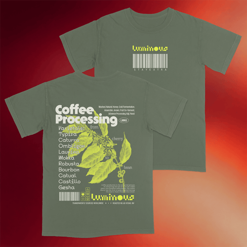 Love Luminous Merch 2026 Coffee Processing T-Shirt Best Gifts For Coffee Lover