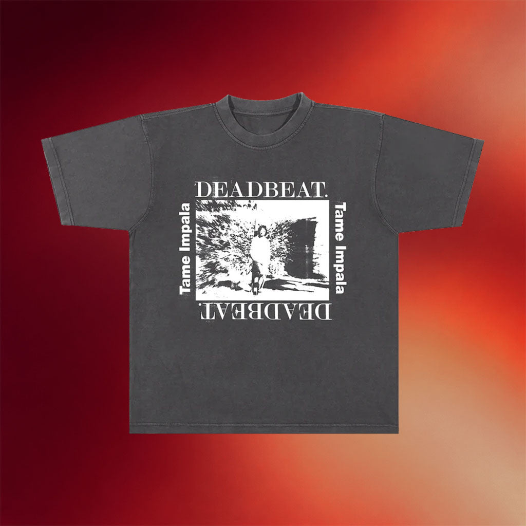 Tame Impala Merch 2026 Deadbeat Washed Black Photo T-Shirt Gift Ideas For Brothers