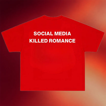 Whyteeindia Merch 2026 Social Media Killed Romance T-Shirt Gen Z Humor Shirt Friend Gifts