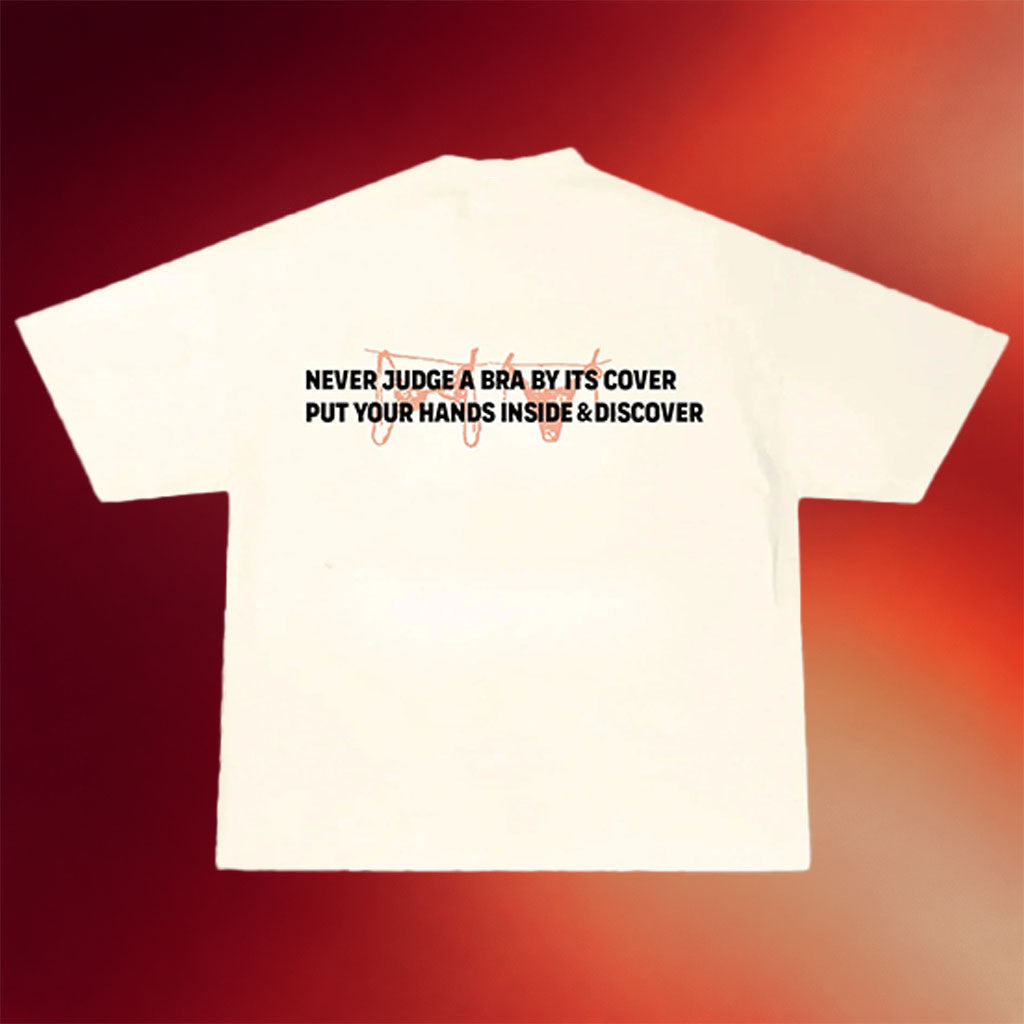 Whyteeindia Merch 2026 Never Judge A Bra By Its Cover Put Your Hands Inside Discover Funny Shirt
