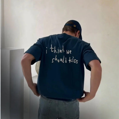 Whyteeindia Merch 2026 I Think We Should Kiss Shirt Humorous T Shirts Gift For Him