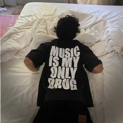 Whyteeindia Merch 2026 Music Is My Only Drug T-Shirt Best Gift For Music Lovers