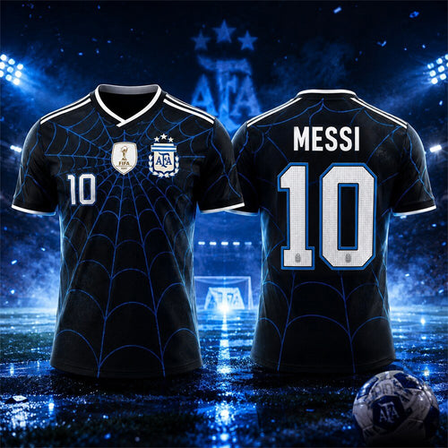 Messi x Spider Man Jersey Shirt World Cup Jersey Lionel Messi Merch For Fan