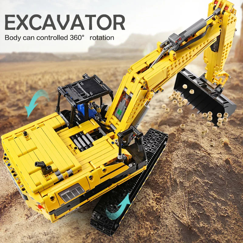 Mould King MOC-2513 Motorized Excavator - RC Building Block Kit