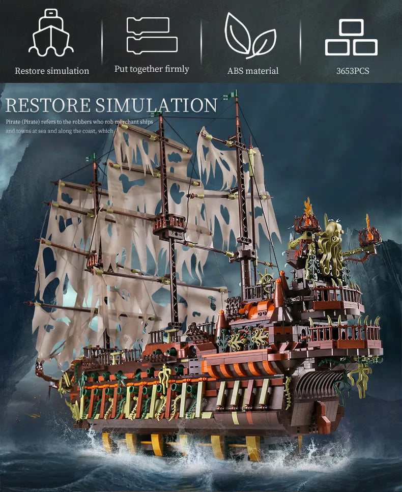 Mould King 13197 Pirate Ship Building Blocks Set