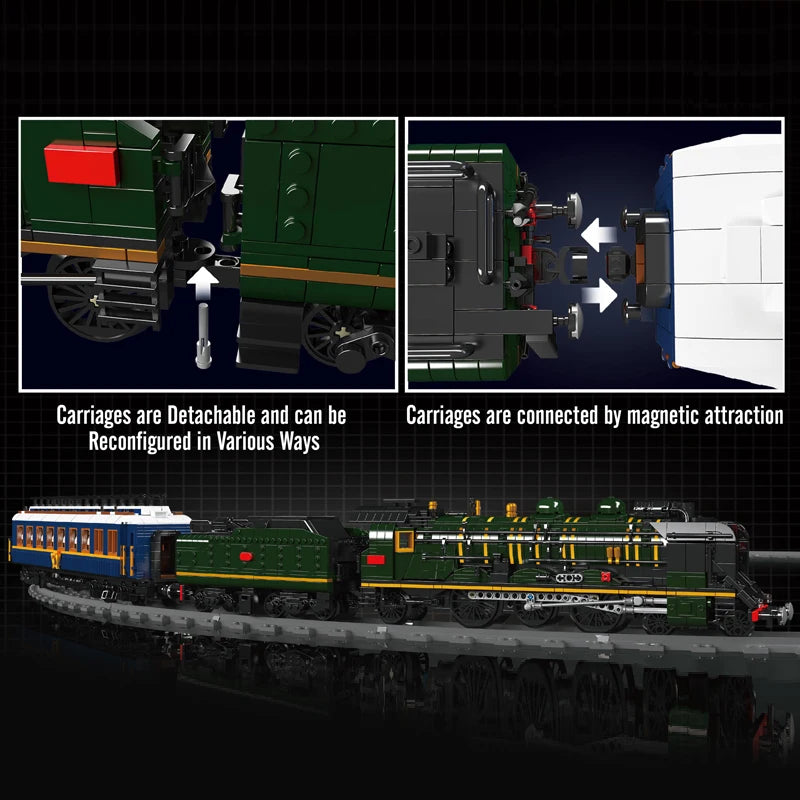 Mould King 12025 Locomotive à vapeur SNCF 231 - Ensemble de blocs de construction motorisé