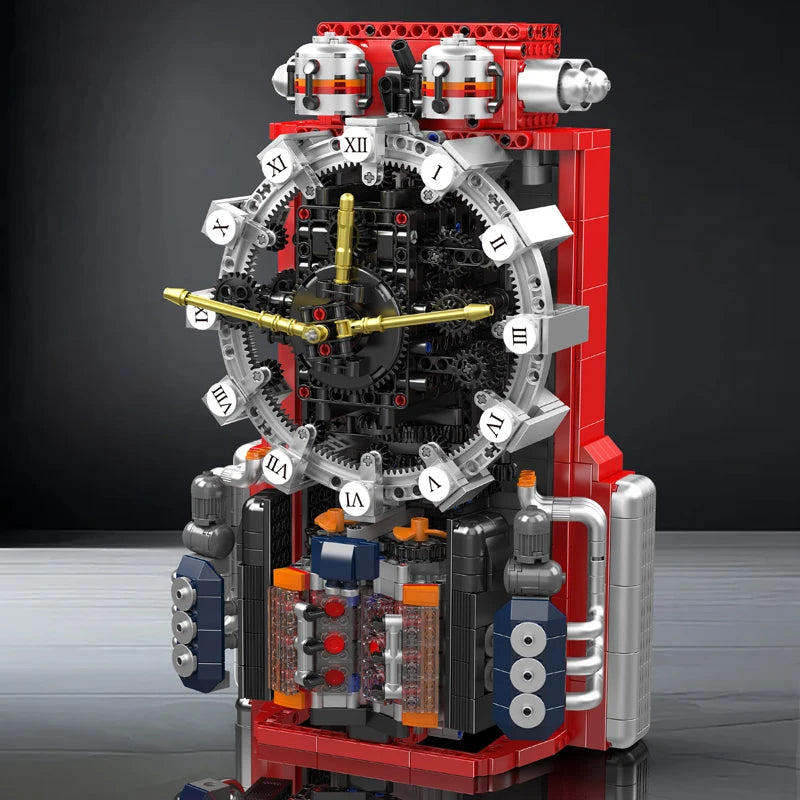 Mould King 10187 Motorized Engine Clock - Technical Building Kit