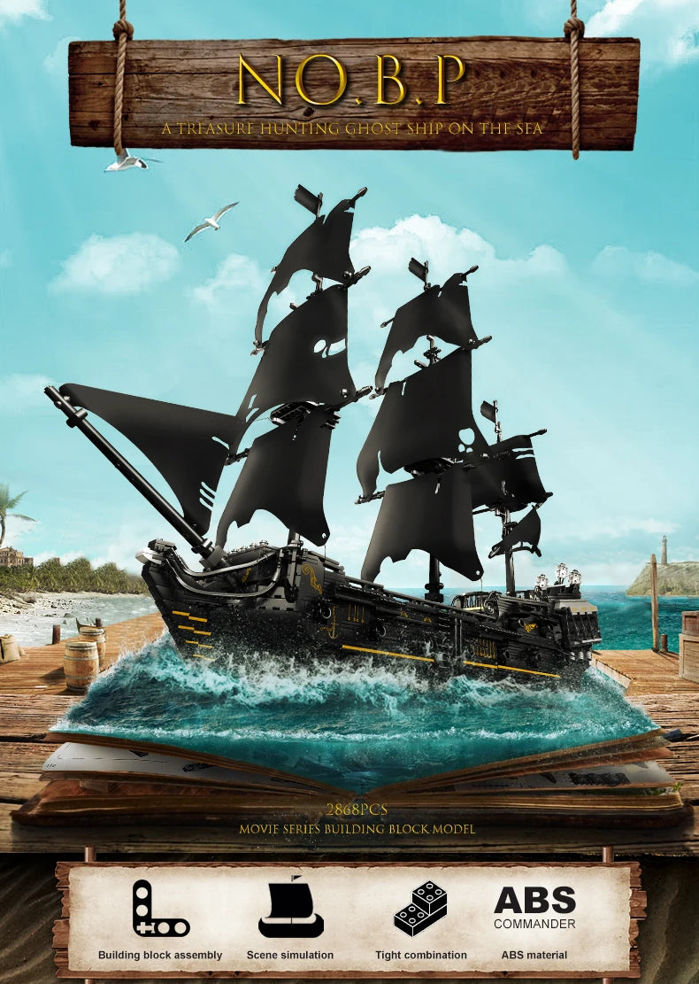 Mould King 13197 Pirate Ship Building Blocks Set