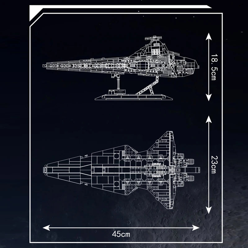 Mould King 21074 Republic Attack Cruiser Building Blocks