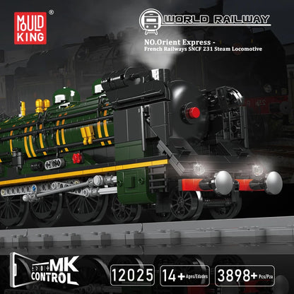 Mould King 12025 Locomotive à vapeur SNCF 231 - Ensemble de blocs de construction motorisé