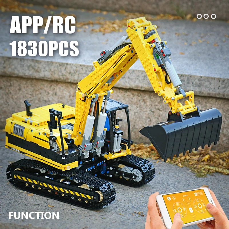 Mould King MOC-2513 Motorized Excavator - RC Building Block Kit