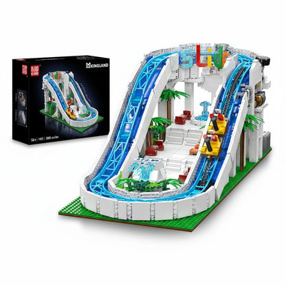 Mould King 11021 - Motorized Water Slide Roller Coaster Building Set