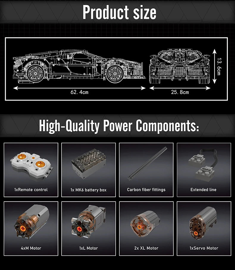 Mould King 13163 Technical Car Building Block Set