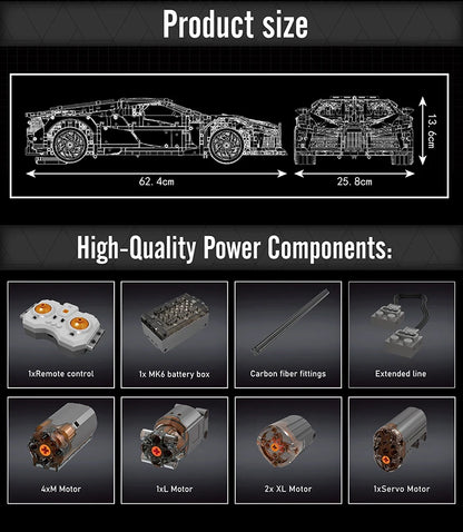 Mould King 13163 Technical Car Building Block Set