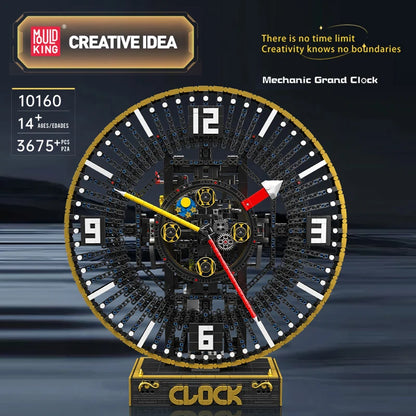 Mould King 10160 Horloge Grand-Père Mécanique Motorisée - Kit de Construction STEM