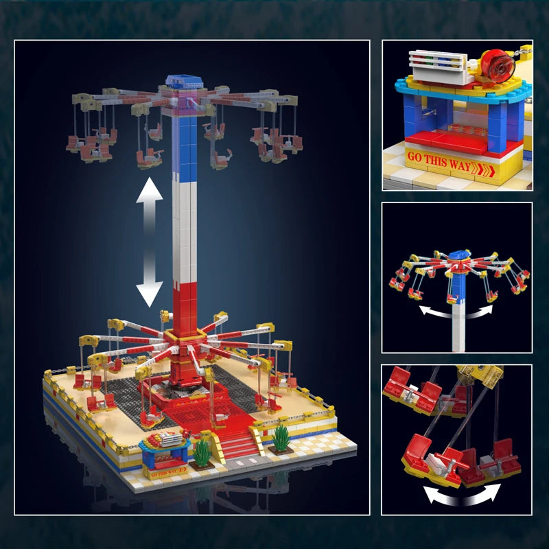 Mould King 11016 Motorized Flying Swing Ride - Building Block Set