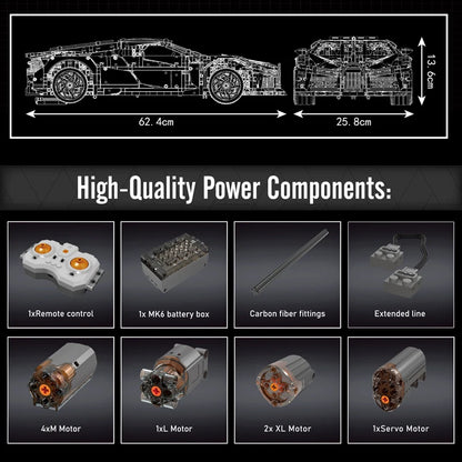 Mould King 13163 Technical Car Building Block Set