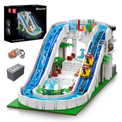 Mould King 11021 - Motorized Water Slide Roller Coaster Building Set