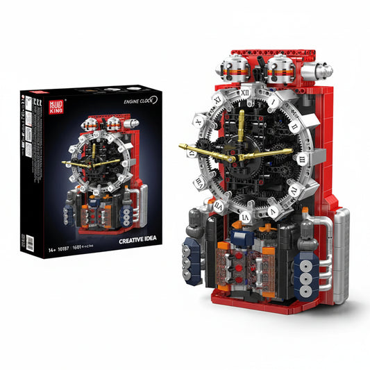 Mould King 10187 Motorized Engine Clock - Technical Building Kit