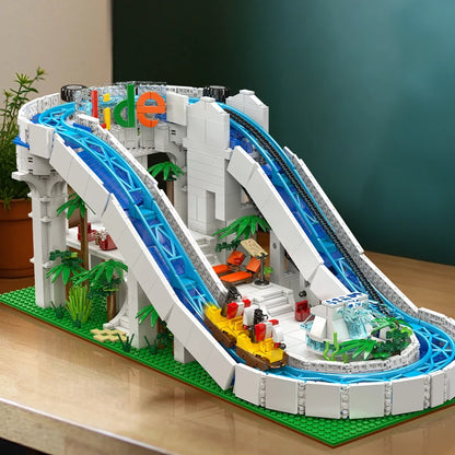Mould King 11021 - Motorized Water Slide Roller Coaster Building Set