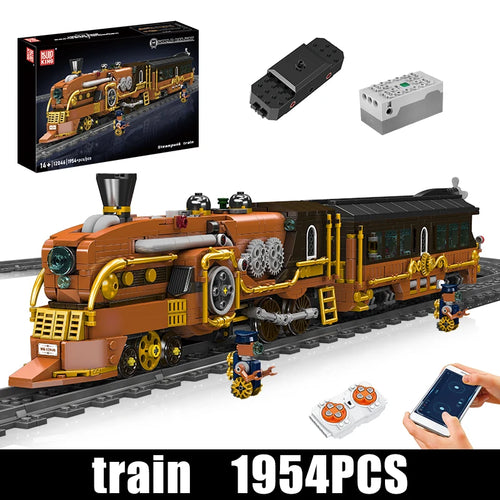 Mould King 12046 Steampunk RC Train - Building Block Set