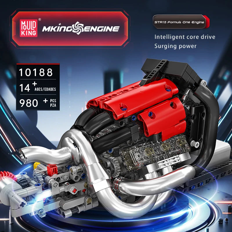 Mould King 10188 Moteur STR 13 F1 - Kit de Construction Technique