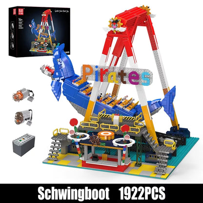 Mould King 11017 Motorized Dragon Shark Pirate Ship Roller Coaster
