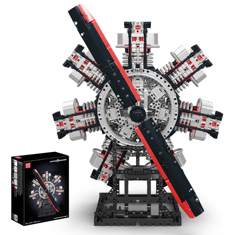 Mould King 10233 Motorized Aviation Engine - Building Block Set